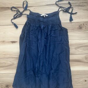 American eagle xs navy embroidered tank